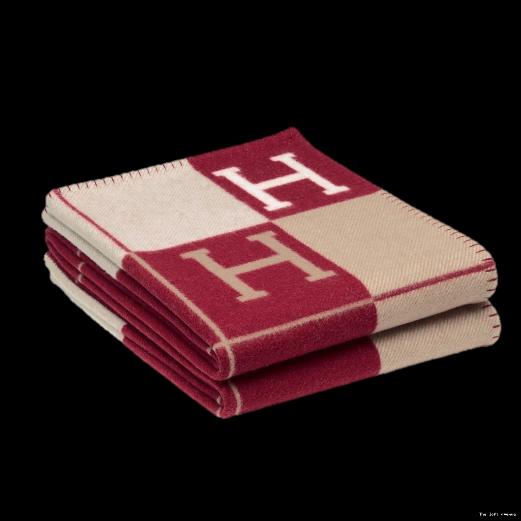 THROW WOOL STRIPE BLANKET HERMES 0825